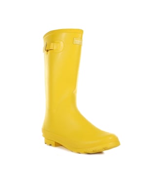 Women's Regatta Lady Fairweath Rain Boots Flats in Maize Yellow