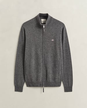 Regular Fit Long Sleeve Logo Detail Jumper in Charcoal
