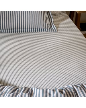 Yard Hebden Narrow Striped 100% Cotton Fitted Sheet