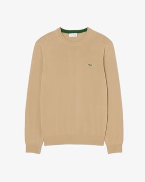 Regular Fit Long Sleeve Logo Detail Sweatshirt in Nude