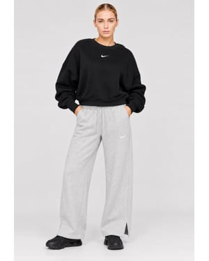 Nike Womens Oversized Phoenix Crewneck Tracksuit in Black/Grey
