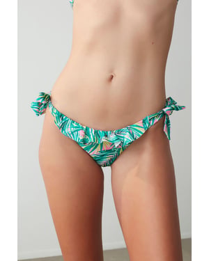 Tropisch Patroon Tie-side Braziliaanse Bikini Onderkant