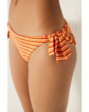 Gestreepte Braziliaanse Bikini Onderkant
