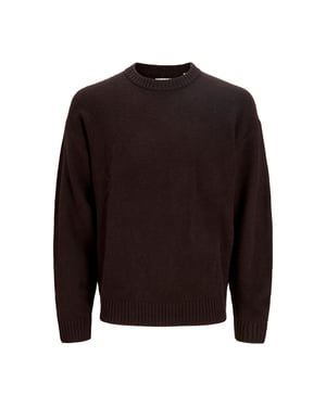 Jack & Jones Tröja Soho Ollie Stickad Rundhals Brun