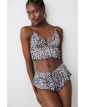 Leopard Print Jersey Bralette