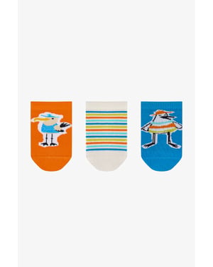 3-Pack Gestreepte Crew Sokken