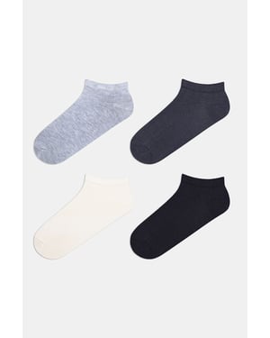 4-Pack Ribbade Crew Socker