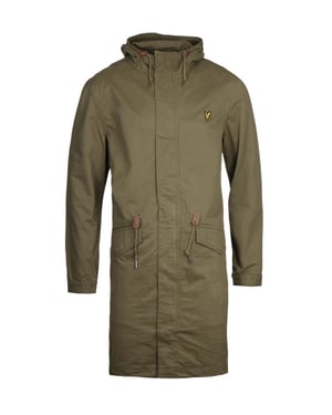 Lyle & Scott Lichen Green Fishtail Parka Jacka