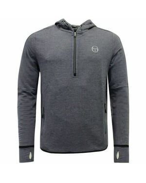 Sergio Tacchini Långärmad Halv Zip Up Hooded Grå Herr Idra Tröjor 37678 961