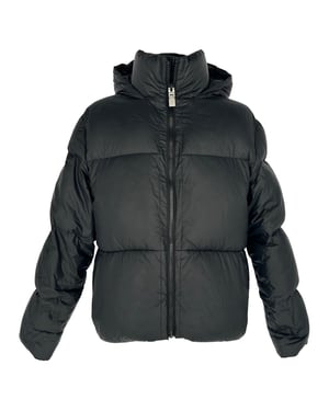 Givenchy Logo-Print Quilted Down Jacket in Black Polyamide