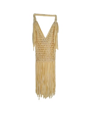 Off-White Macrame hobo Shoulder Bag in Cream Cotton