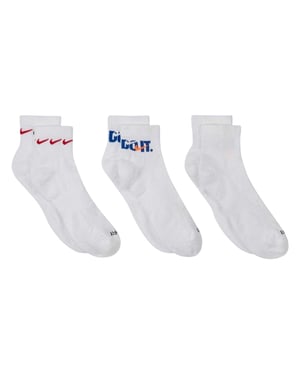 Nike Unisex-enkelkousen voor volwassenen, geschikt voor dagelijks gebruik, met extra vulling (Veelkleurig)