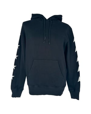 Golden Goose Alighiero Star Collection Hoodie in Black Cotton