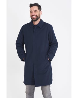 Carter & Jones Fleece Lined Raincoat in Navy