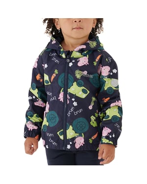 Regatta Unisex Kids Peppa Pig Muddy Puddle Outdoor Waterproof Hooded Jacket