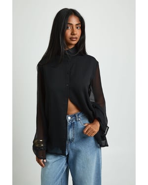 Chiffon Funnel Neck Blouse