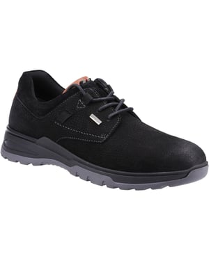 Hush Puppies Pele Leather Men's Black Nubuck Lace-Up Shoes