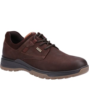 Hush Puppies Pele Leather Men's Brown Nubuck Lace-Up Shoes