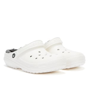 Crocs Classic Lined Dam Vit / Grå Träskor