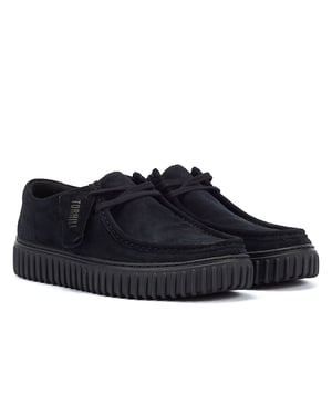 Clarks Originals Torhill herenschoenen zwart suède