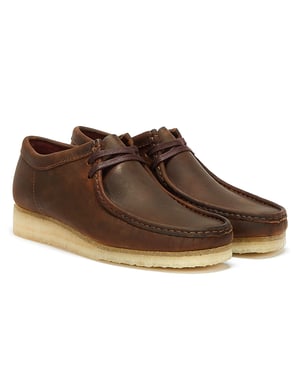 Clarks Originals Wallabee leer herenschoenen bruin