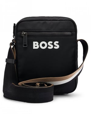 BOSS Orange Catch 3.0 Crossbody-väska för herrar med signaturrem