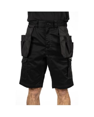 Caterpillar Essential Stretch Holster Polyester Heren Zwarte Werkshorts
