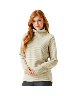 Regatta Womens Solenne 1/2 Zip Outdoor Walking Hiking Stripe Fleece Pullover