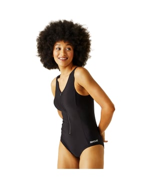 Regatta Womens Wakefield Tummy Control Swimming Costume - Black