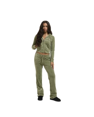 Juicy Couture Tina velour track pant with diamante branding
