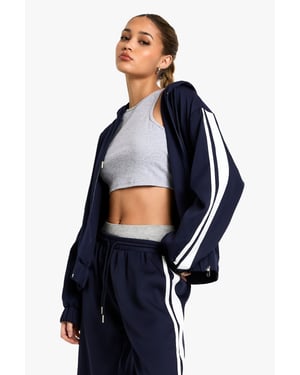 Side Stripe Woven Zip Through Tracksuit Top