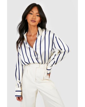 Fine Stripe Satin Shirt