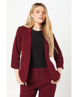 Ruched Sleeve Blazer