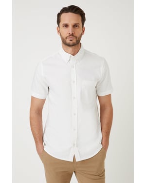 White Short Sleeve Oxford Shirt