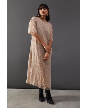 Premium Tissue Organza Midaxi T-shirt Dress