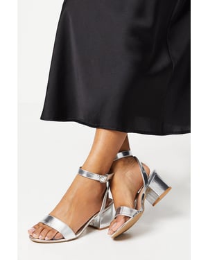 Wide Fit Tommi Barely There Mid Block Heel Sandals