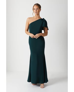 Bow One Shoulder Bridesmaids Dress