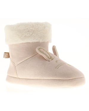 Kisses Girls Bootie Slippers Dual Size starting Pink