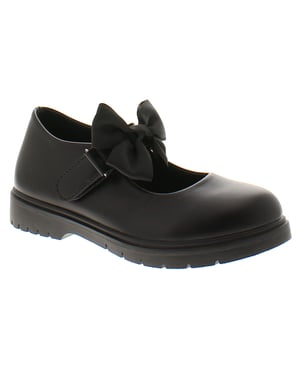 Princess Stardust Girls School Shoes Younger Candice Touch Fastening black patent