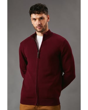 Premium Pure Cotton Zip Thru Knit Jumper