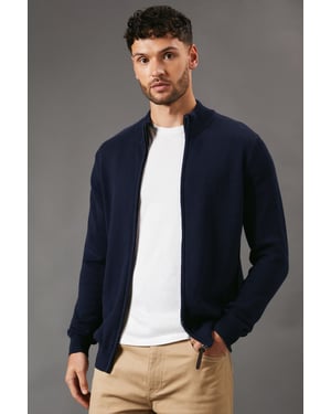 Premium Pure Cotton Zip Thru Knit Jumper