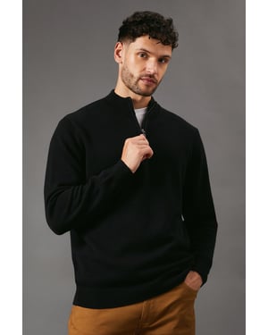 Premium Pure Cotton Half Zip Funnel Jumper