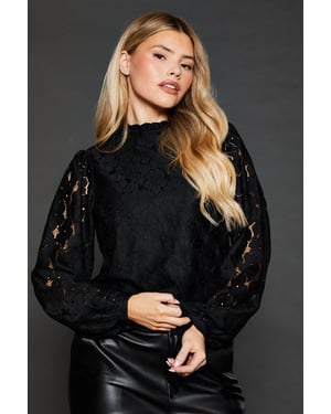 Black Lace Blouse