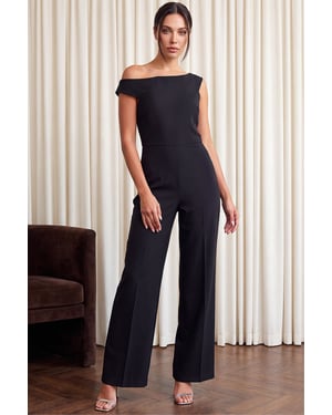 Asymmetric Bardot Jumpsuit