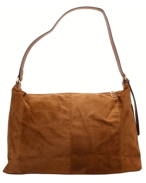 Womens Slouchy Shoulder Bag Harper Zip Fastening tan