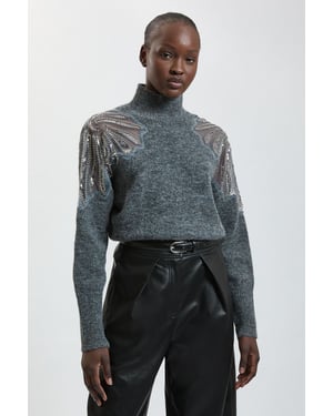 Embellished Cosy Knitted Jumper