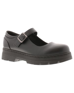 Platino Womens Shoes Work School Jenny Buckle black
