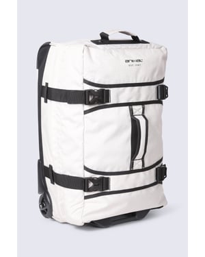 'Travel Wander' Wheelie Cabin Bag Water Resistant Organiser Pocket Travel Luggage Cream
