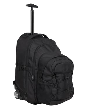 'Pioneer' Unisex Rucksack Wheelie with Detachable Daypack Travel Suitcase Black