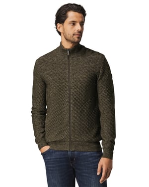 NZA vest groen gemêleerd zonder capuchon